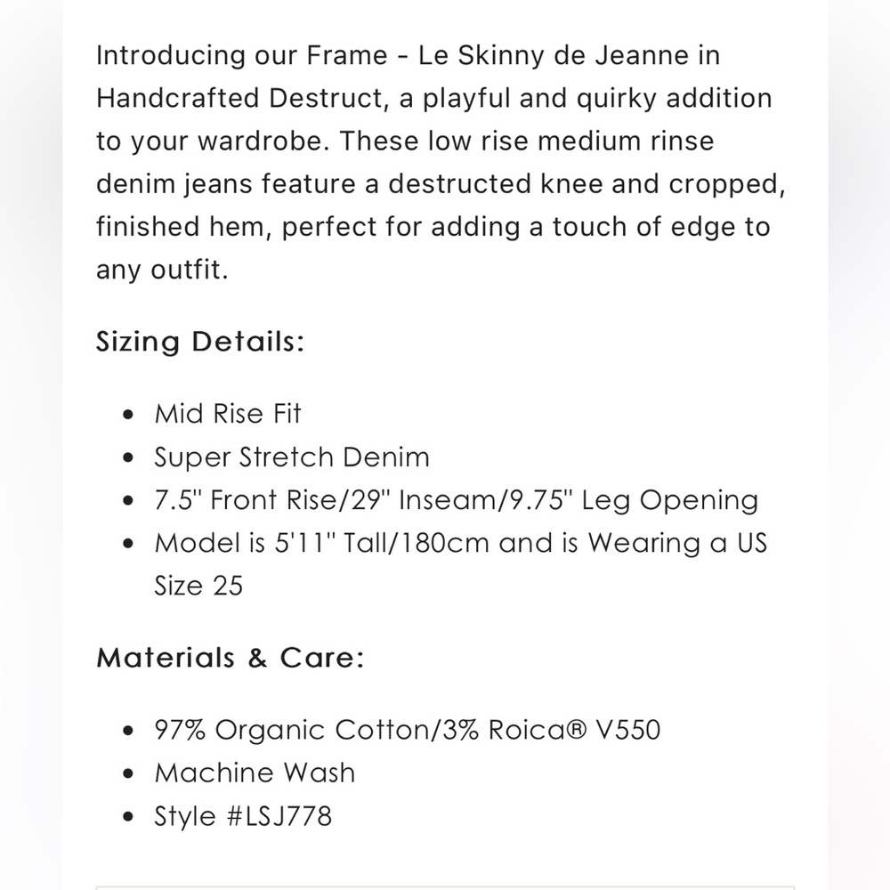 Frame Jeans Le Skinny de Jeanne Degradable in Handcrafted Destruct 30 - Picture 6 of 11